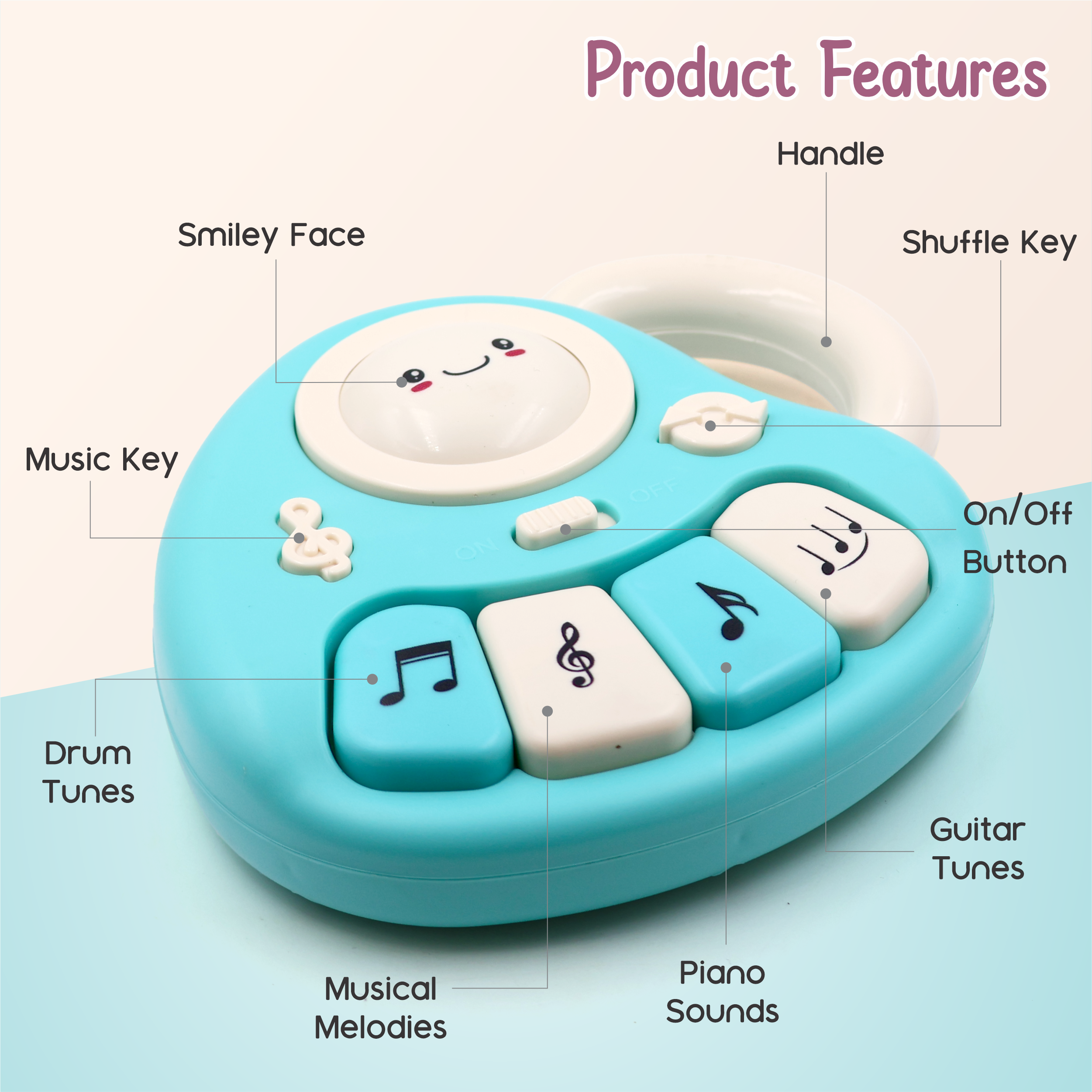 Chanak Baby Piano - Blue/White