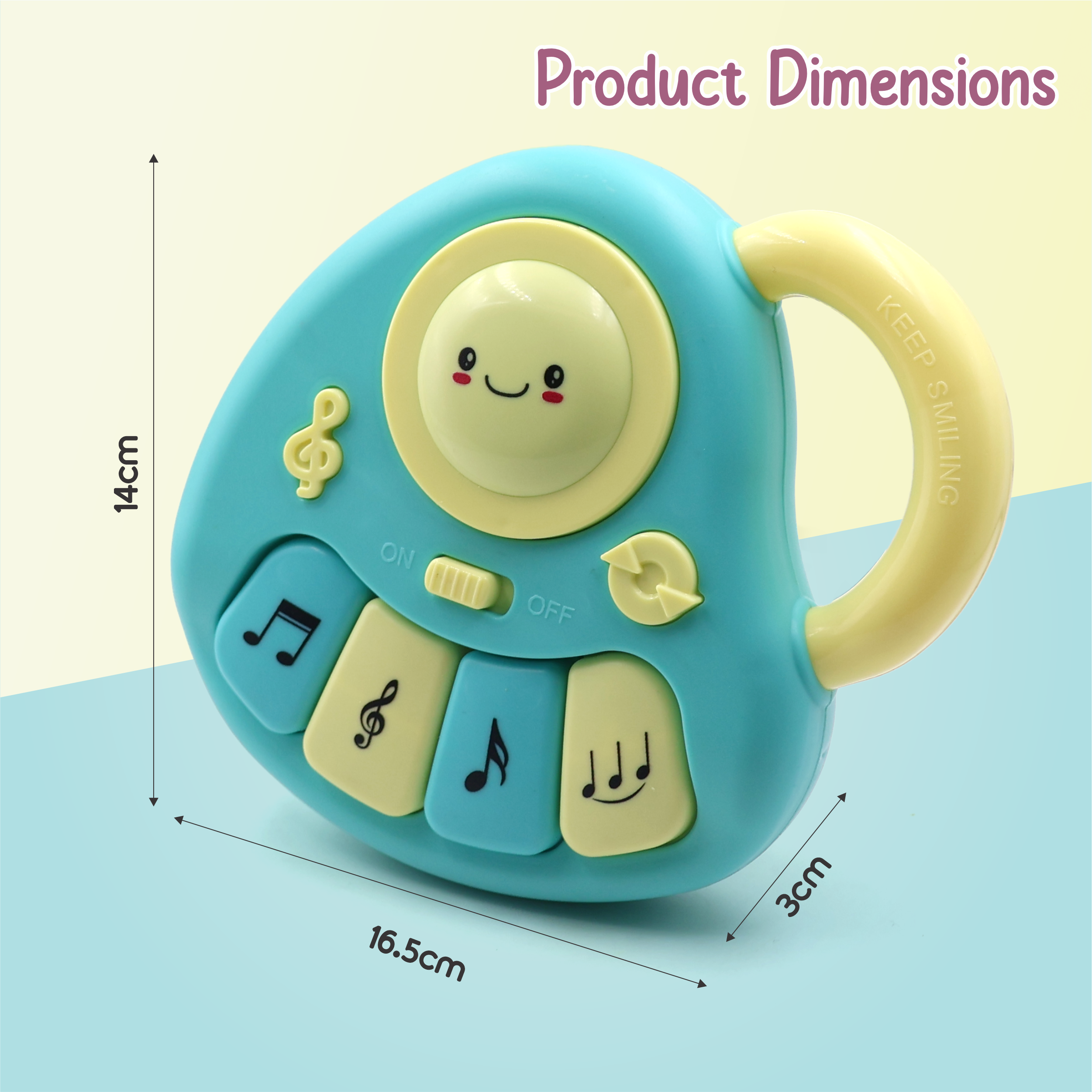Chanak Baby Piano - Blue/Yellow