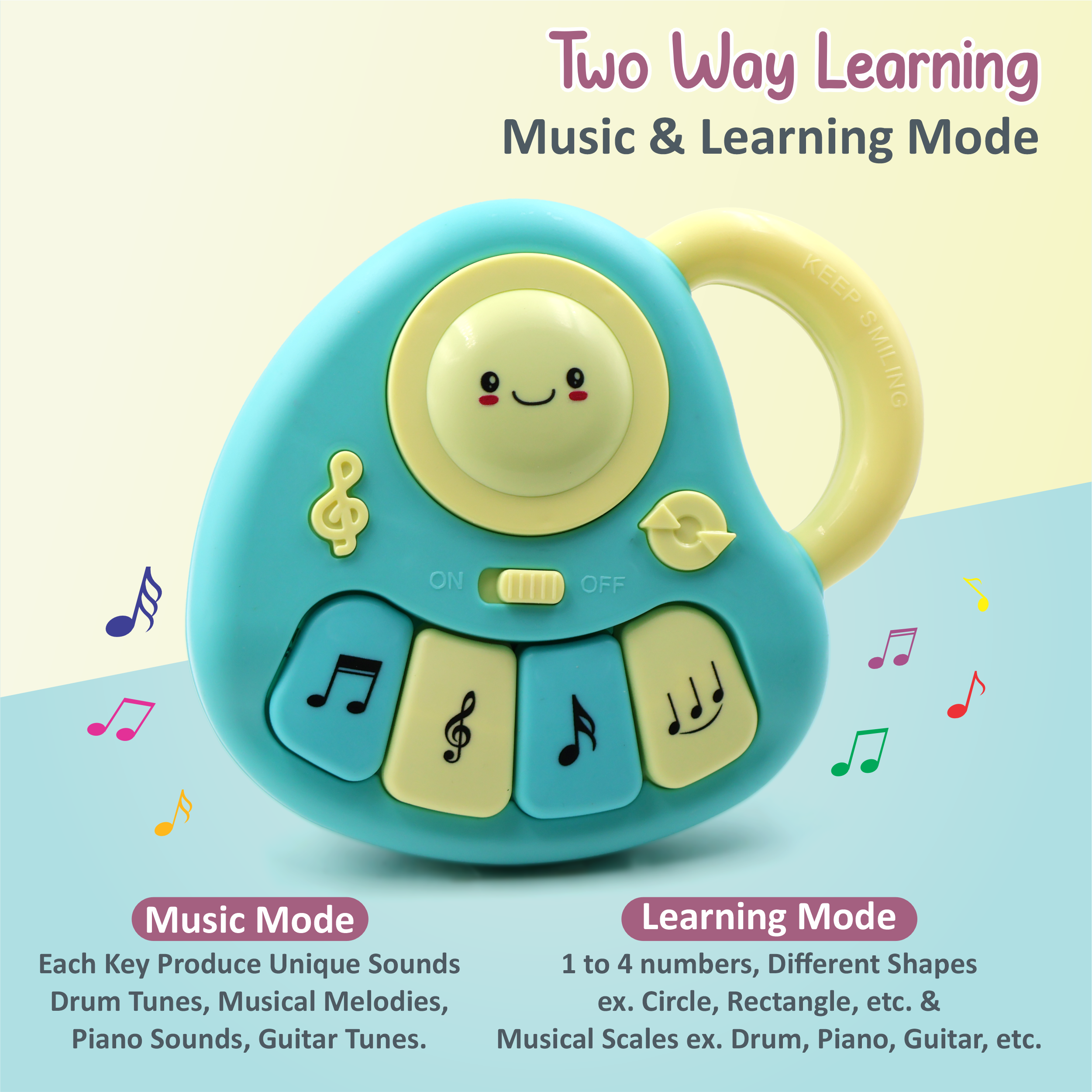 Chanak Baby Piano - Blue/Yellow