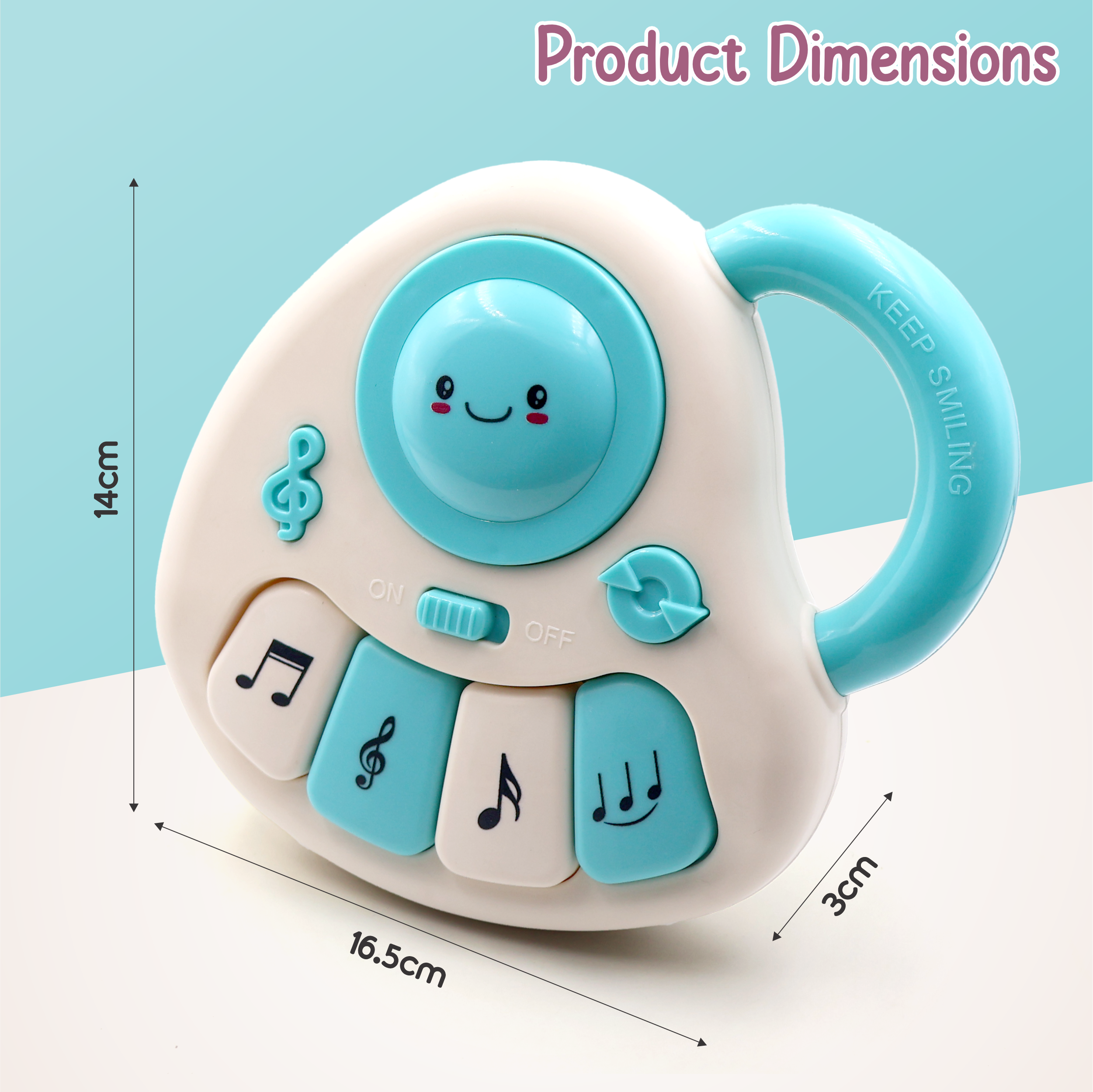 Chanak Baby Piano - White/Blue