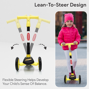 Chanak Go Thunder Kick Scooter for kids 3 Wheel Foldable Scooter With Rear Break 4 Height Adjustable With Lock for Boy & Girl 5+ Age Kids Scooter (Black) (Copy) chanak