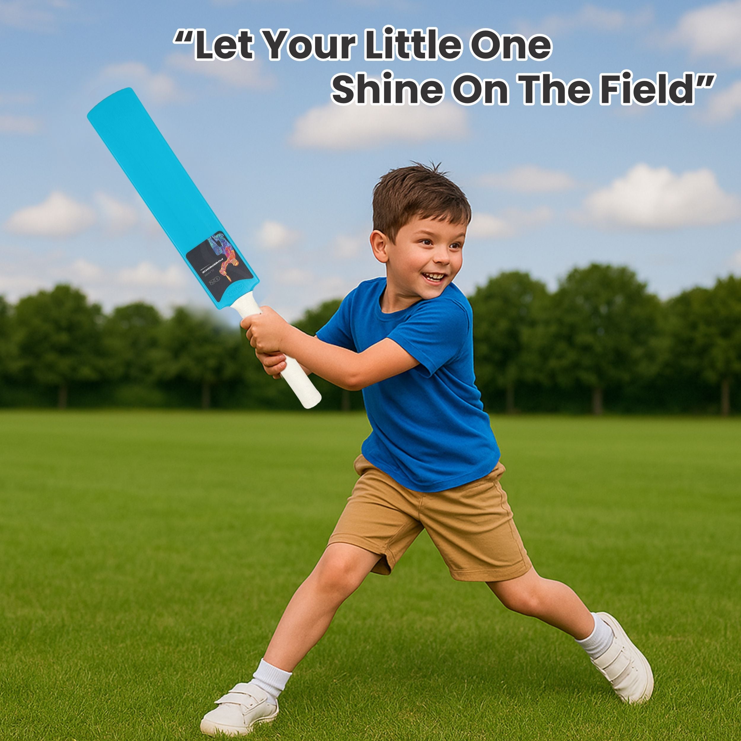 Poweredge Small Cricket Turf Bat (Blue) chanak