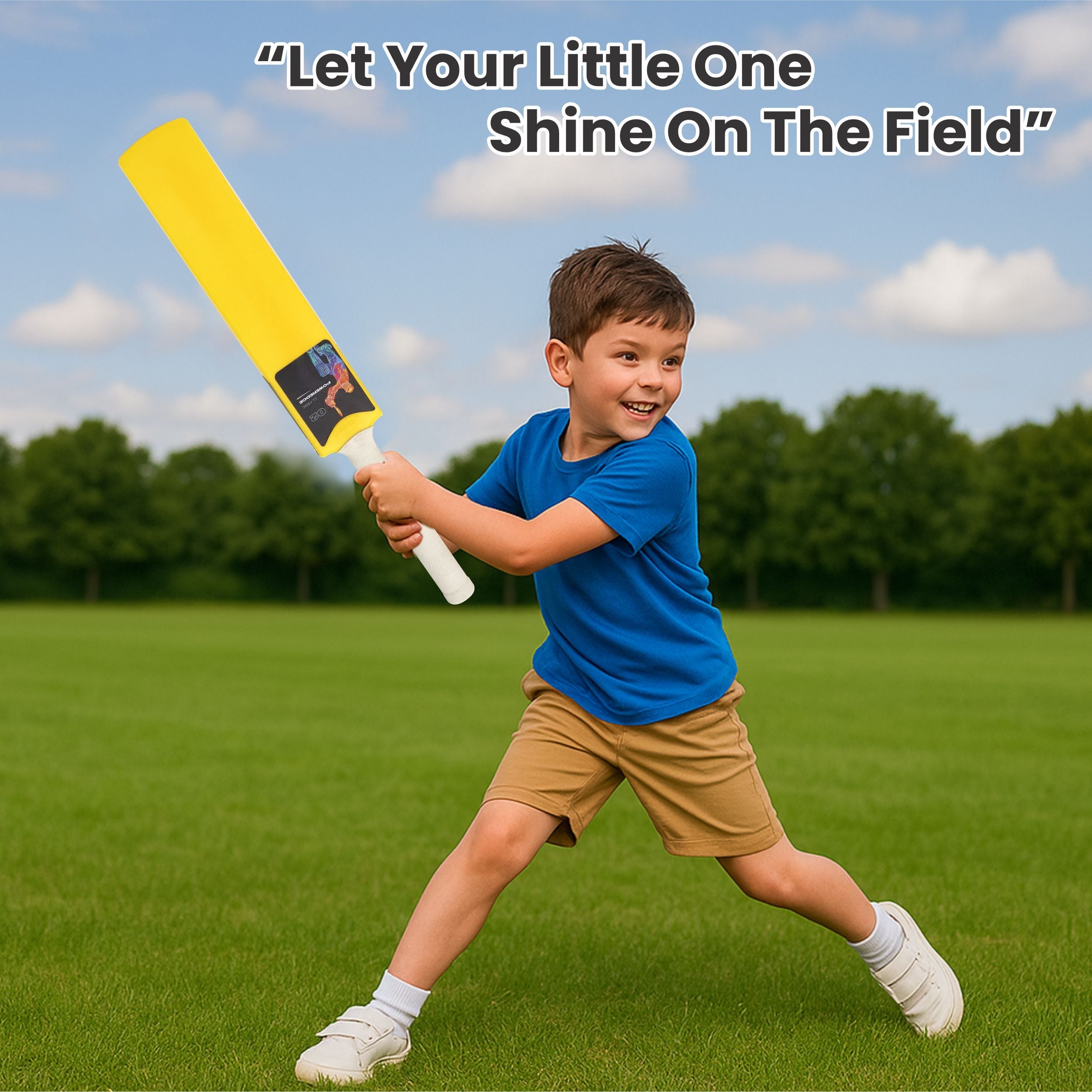 Classic Poweredge Small Cricket Turf Bat (Yellow) chanak