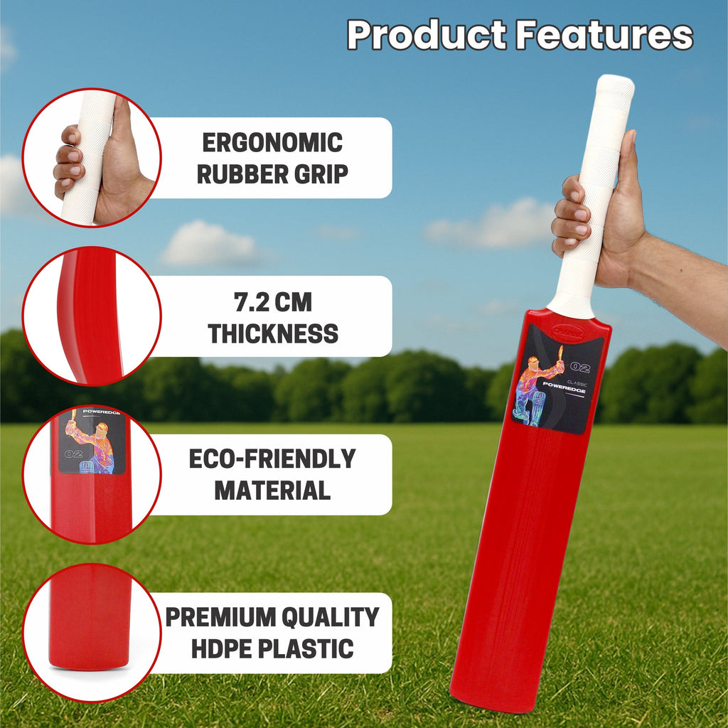 Pro Poweredge Big Cricket Turf Bat (Red) chanak
