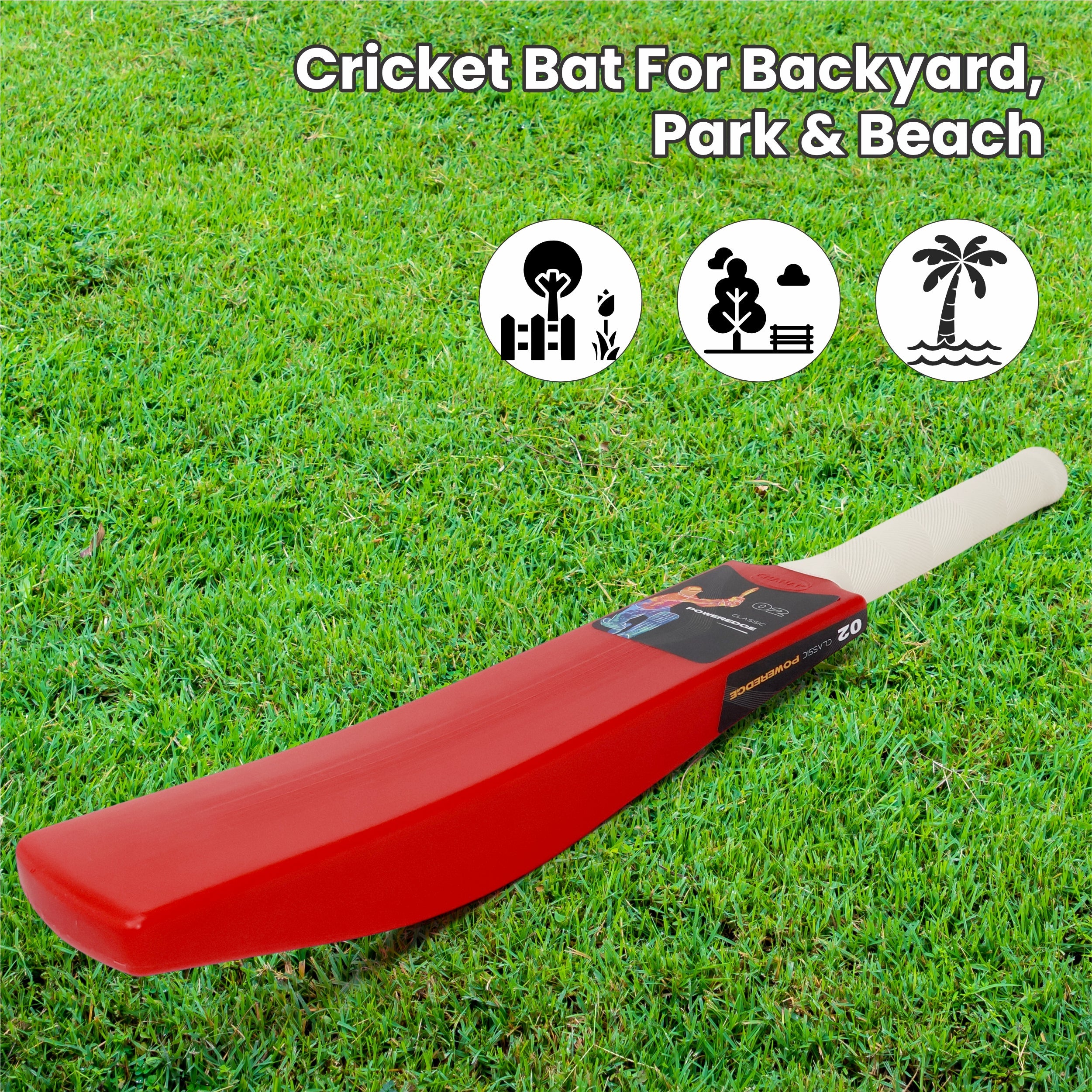 Pro Poweredge Big Cricket Turf Bat (Red) chanak