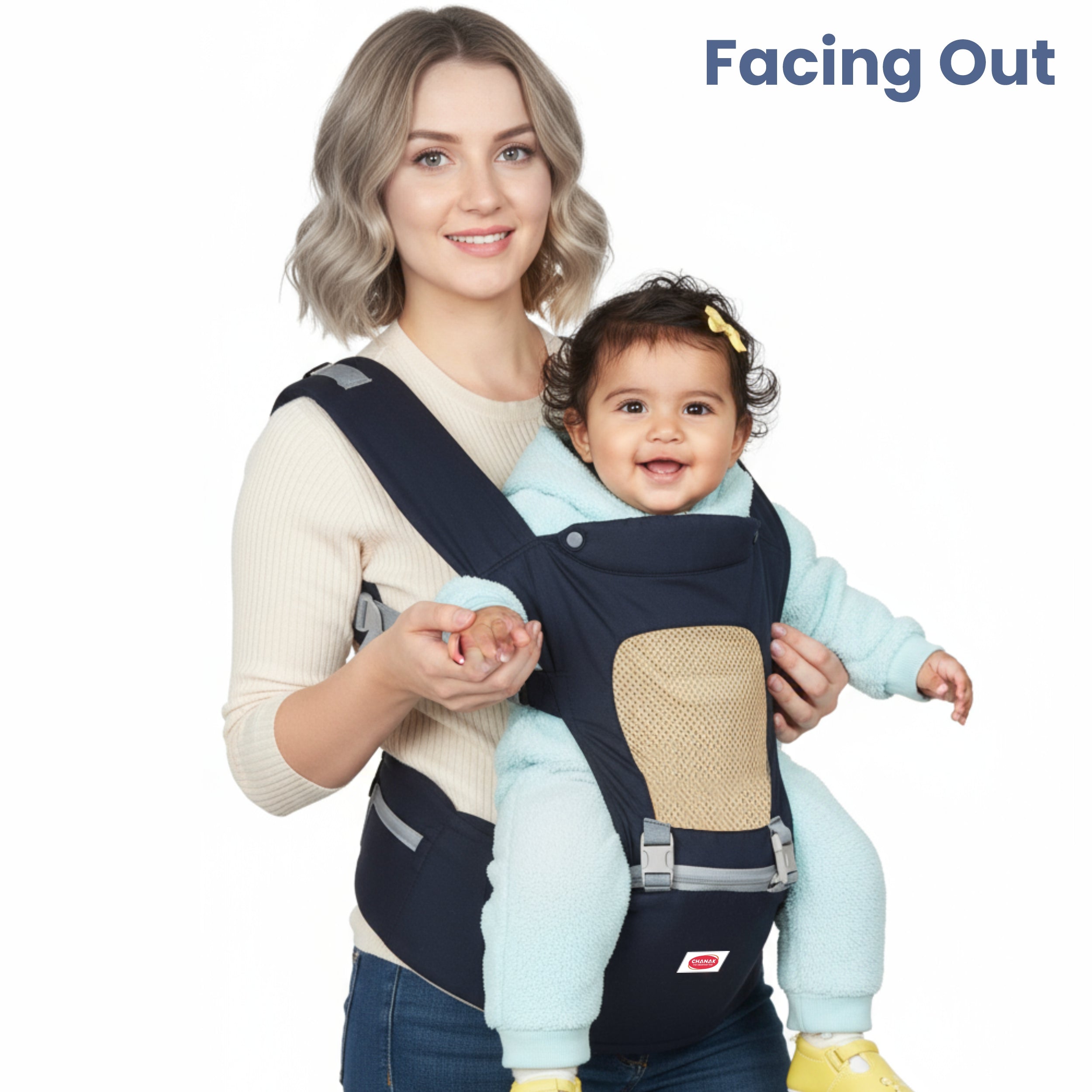 Chanak Heaven Hug Baby Hip Seater For 4+ Months Babies, Adjustable, Breathable & Comfortable with Storage Pockets, Supports up to 15kg For New Born Babies, Above 3+ Month Aditi Toys Pvt. Ltd.