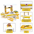Chanak Jr. Mechanical Set with Pull & Push Trolley for Kids,Mechanical Set with LED Light Instruments, Pretend Play Tool Set for Kids Above 3 Years, 24 Piece Tool Kit, BIS Approved (Yellow)