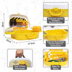 Chanak Jr. Mechanical Set Wheel Briefcase for Kids, Mechanical Set with LED Light Instruments, Pretend Play Mechanical Set for Kids Above 3 Years, 24 Piece Mechanical Set for Boys & Girls, BIS Approved. (Yellow Briefcase) chanak