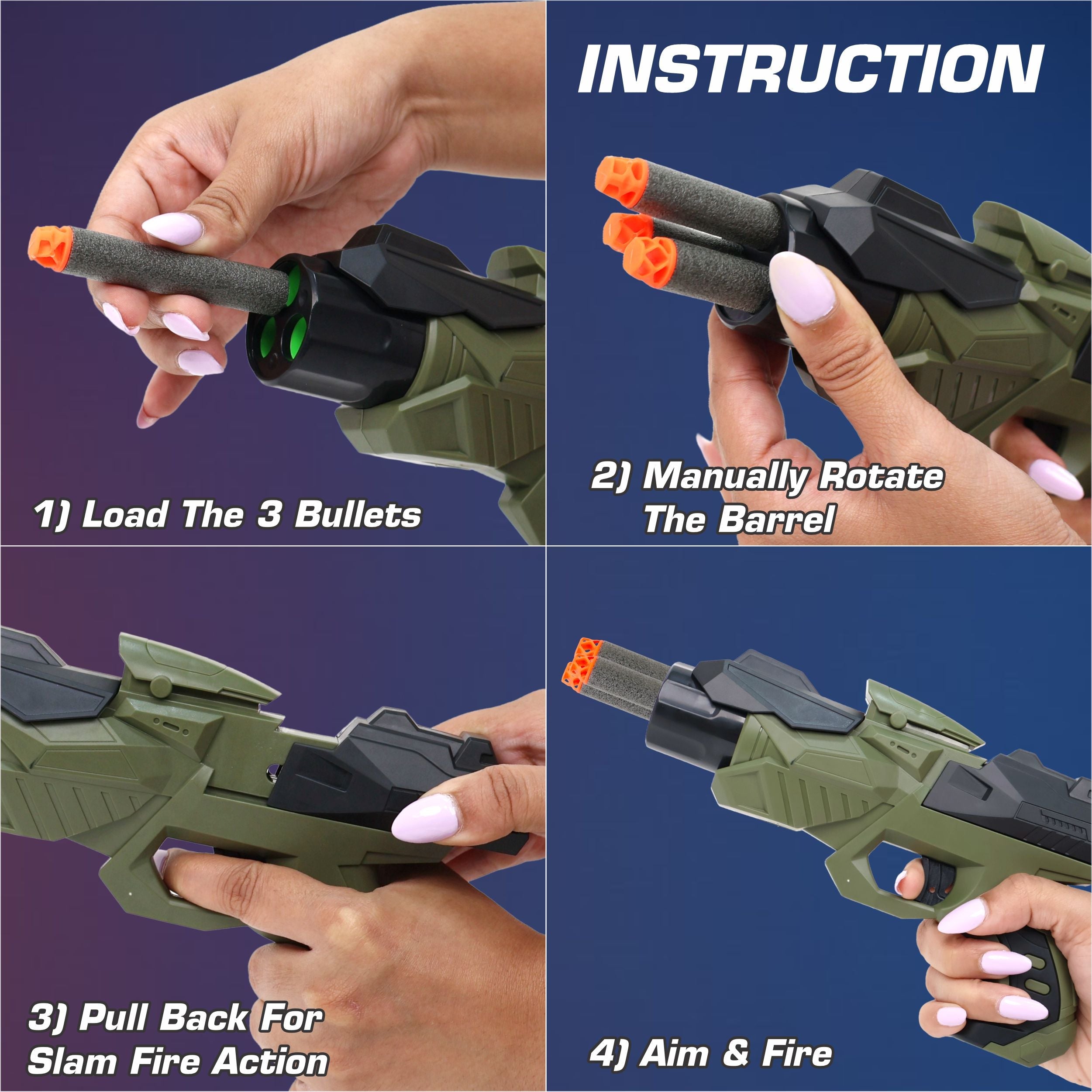 Chanak Nitro Ranger Gun, Pullback Shot Gun With Soft Bullet, Pretend Play Gun For 3+ Kids Aditi Toys Pvt. Ltd.