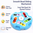 Chanak Spinny Vinny Magic Bean Cube Fidget Spinner Puzzle Toy, 2-in-1 Sensory Toy for Kids & Adults, Rotating Double-Sided Color Beads Cube, Stress Relief, ADHD, Anxiety, Focus & Brain Teaser Gift, Above 3+ Age (Color as per availibility)