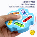Chanak Spinny Vinny Magic Bean Cube Fidget Spinner Puzzle Toy, 2-in-1 Sensory Toy for Kids & Adults, Rotating Double-Sided Color Beads Cube, Stress Relief, ADHD, Anxiety, Focus & Brain Teaser Gift, Above 3+ Age (Color as per availibility)
