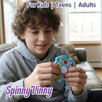Chanak Spinny Vinny Magic Bean Cube Fidget Spinner Puzzle Toy, 2-in-1 Sensory Toy for Kids & Adults, Rotating Double-Sided Color Beads Cube, Stress Relief, ADHD, Anxiety, Focus & Brain Teaser Gift, Above 3+ Age (Color as per availibility)