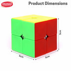 Chanak 2x2 Cube for Kids, Speed Cube Puzzle for Kids & Adults, Stickerless Speed Cube for Kids Above 6 Years, BIS Approved (2x2 Cube)