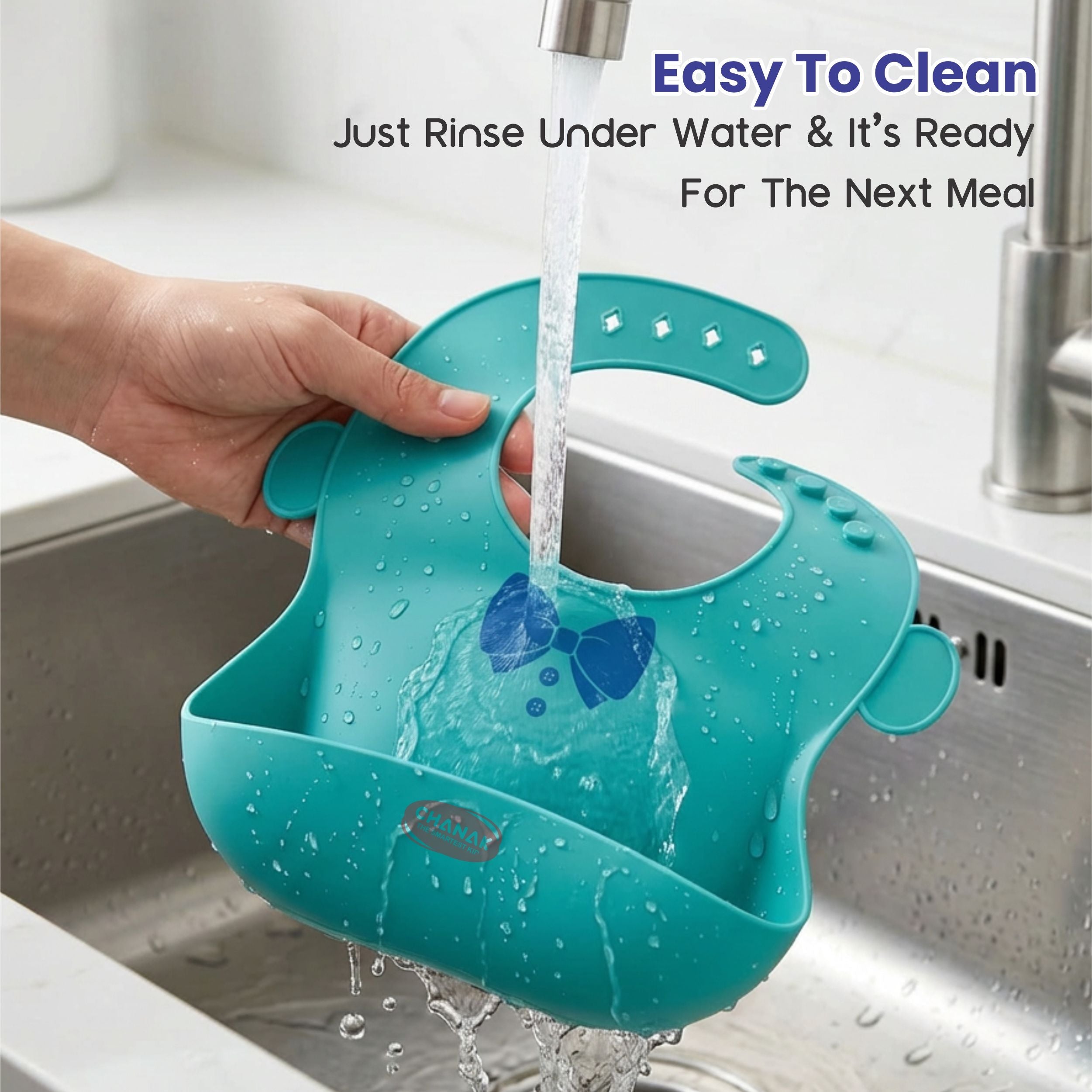 Tidy Tuck Silicon Bib (Green) chanak