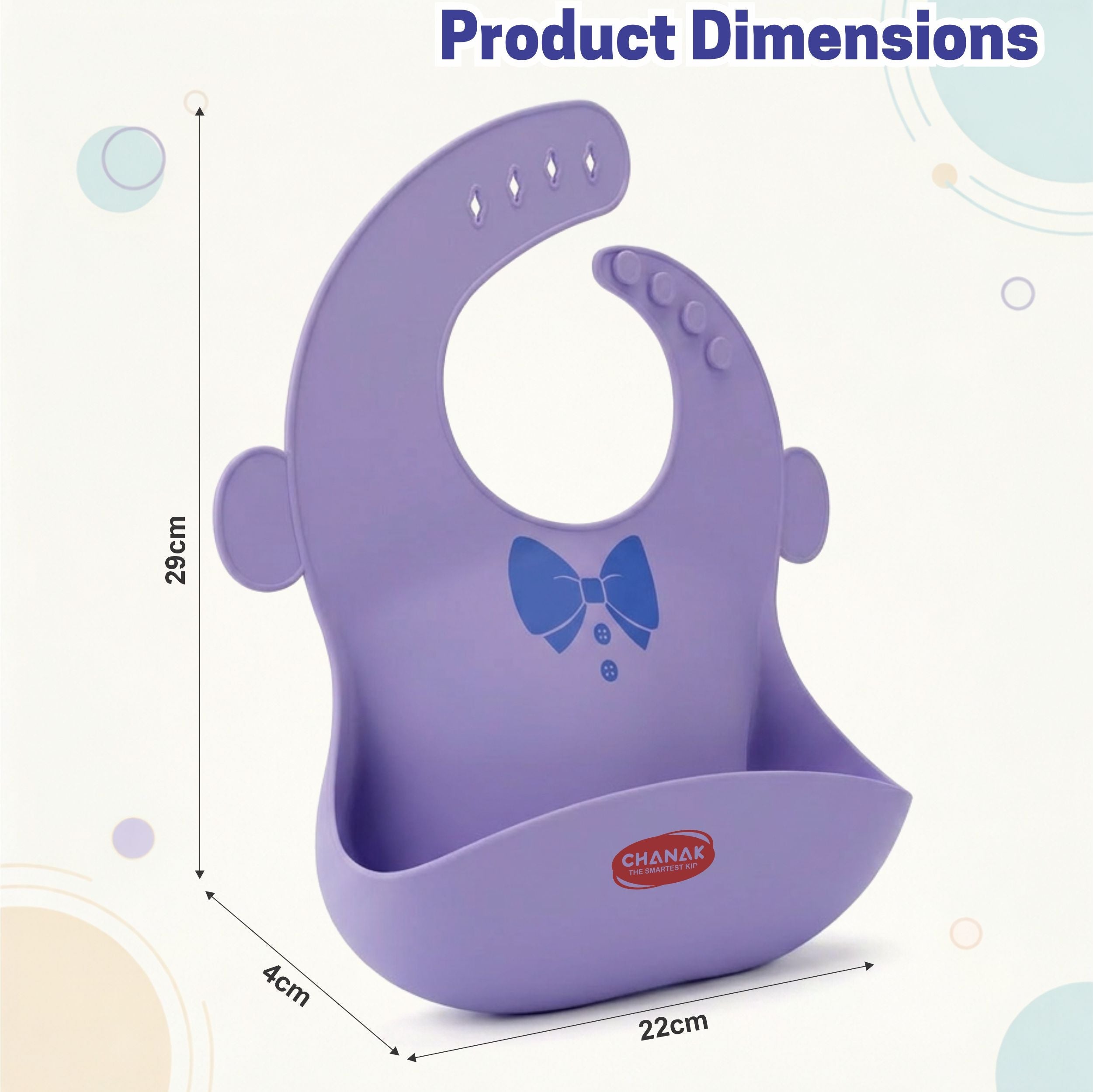 Tidy Tuck Silicon Bib (Purple) chanak