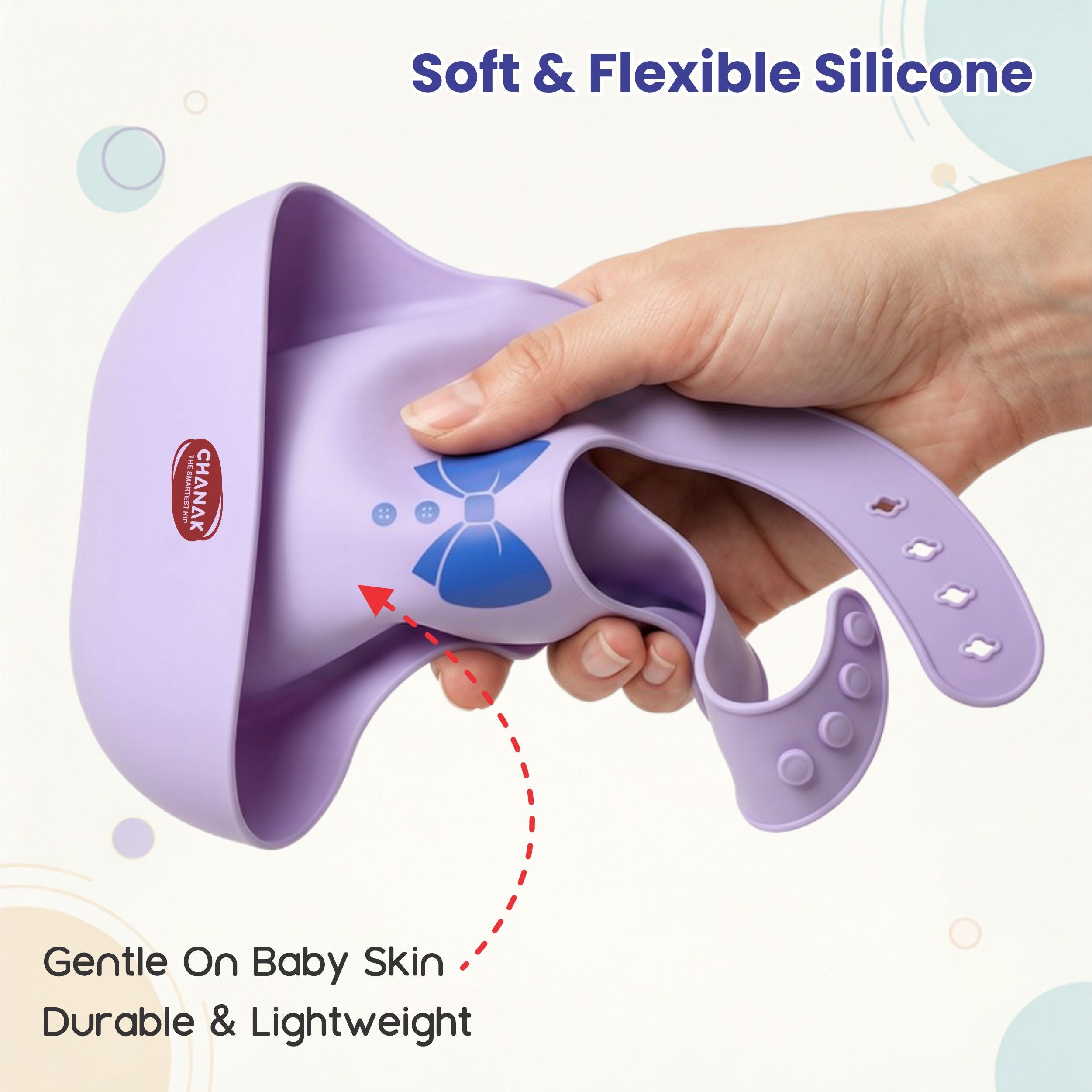Tidy Tuck Silicon Bib (Purple) chanak