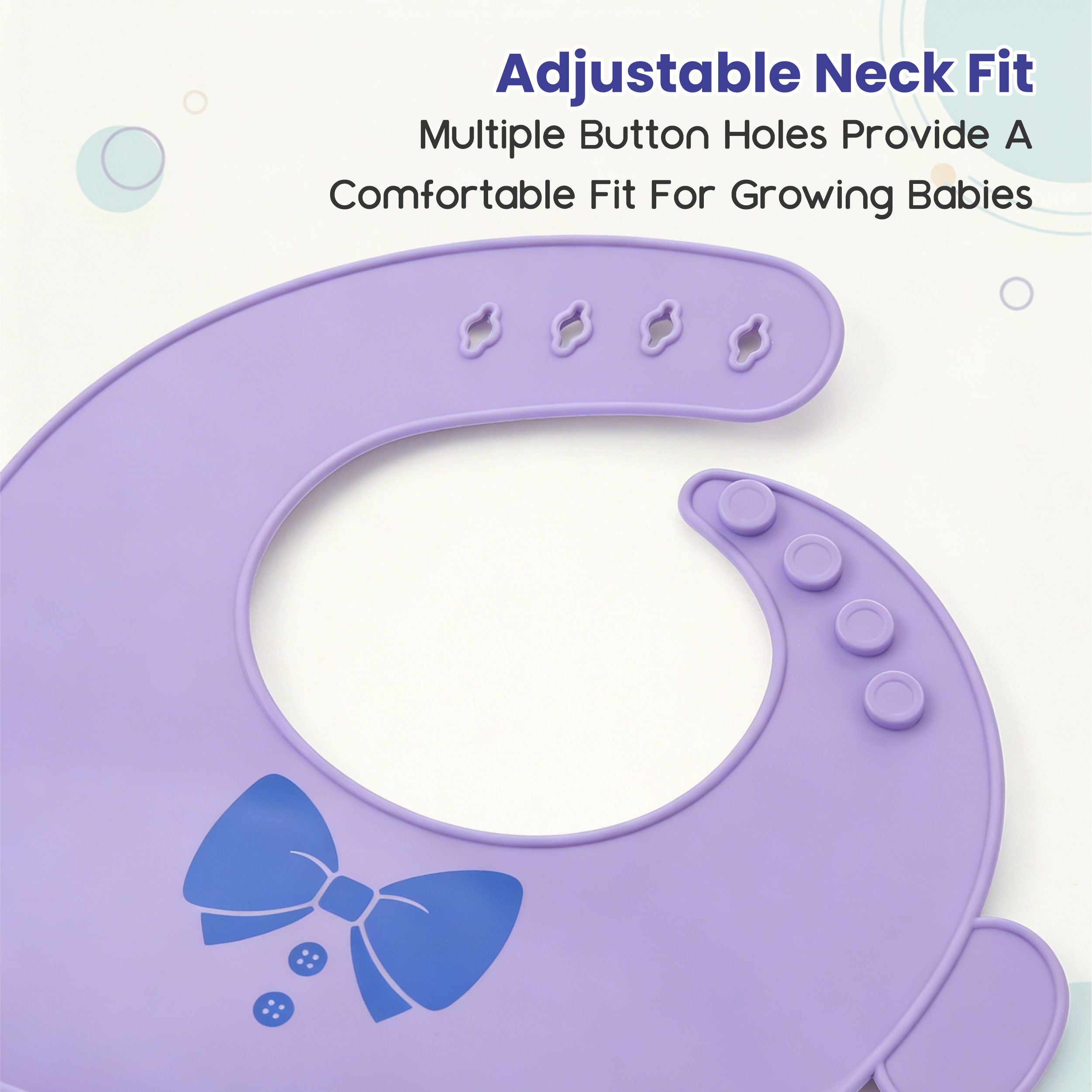 Tidy Tuck Silicon Bib (Purple) chanak