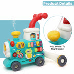 Chanak 5 in 1 Tiny Train Baby Walker for Kids with 5 Activites includes Piano, Gears, Maze, Clock & Smoke Function, 100% Safe Non-Toxic Colors & Smooth Edges for Kids Age Above 9+ months. chanak
