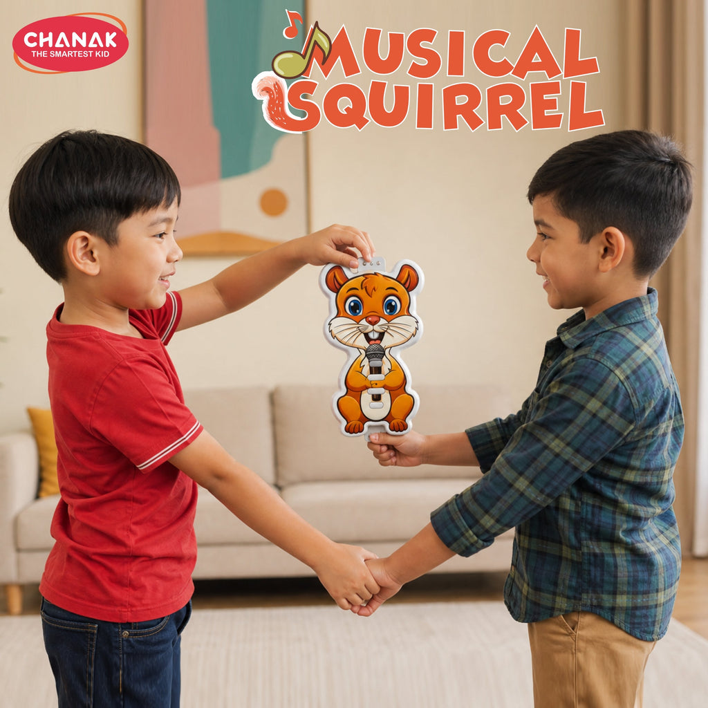 Chanak Squirrel Musical Toy With Sound & Light For Boys & Girls 3+ Age chanak
