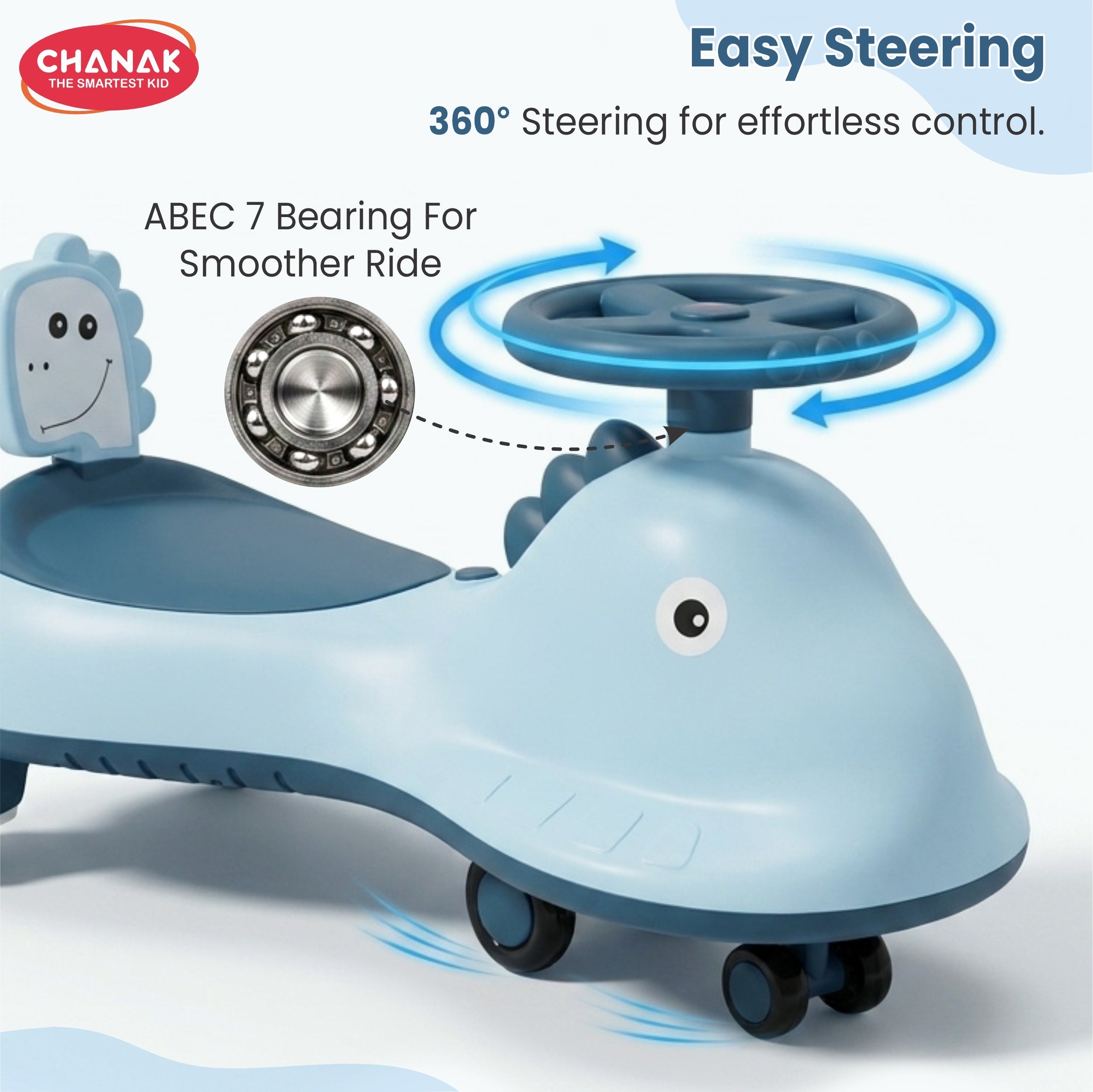 Chanak Go Glider Swing Car With Lights and Music For 3+ Years Kids. chanak
