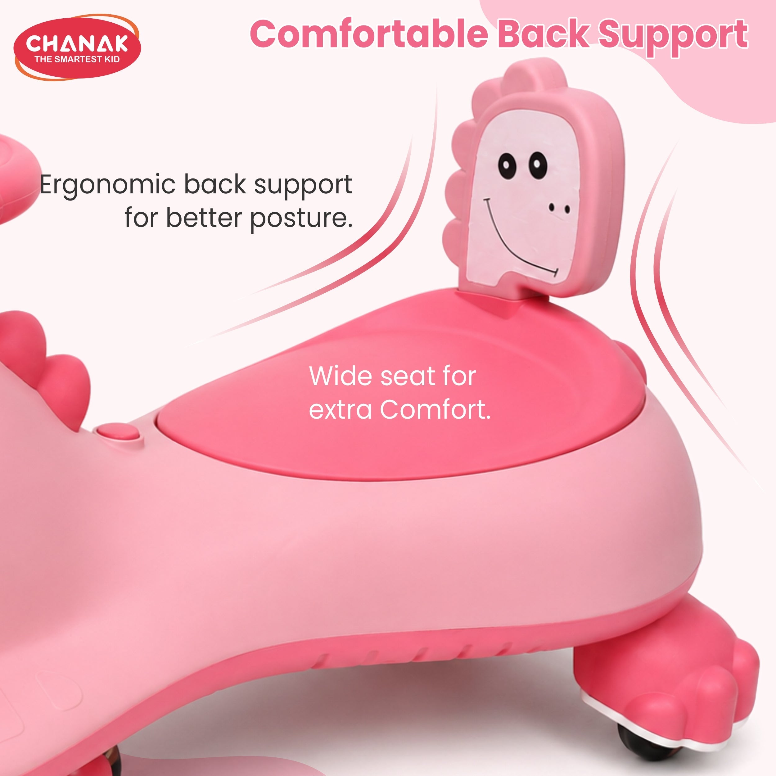 Chanak Go Glider Swing Car With Lights and Music For 3+ Years Kids. chanak