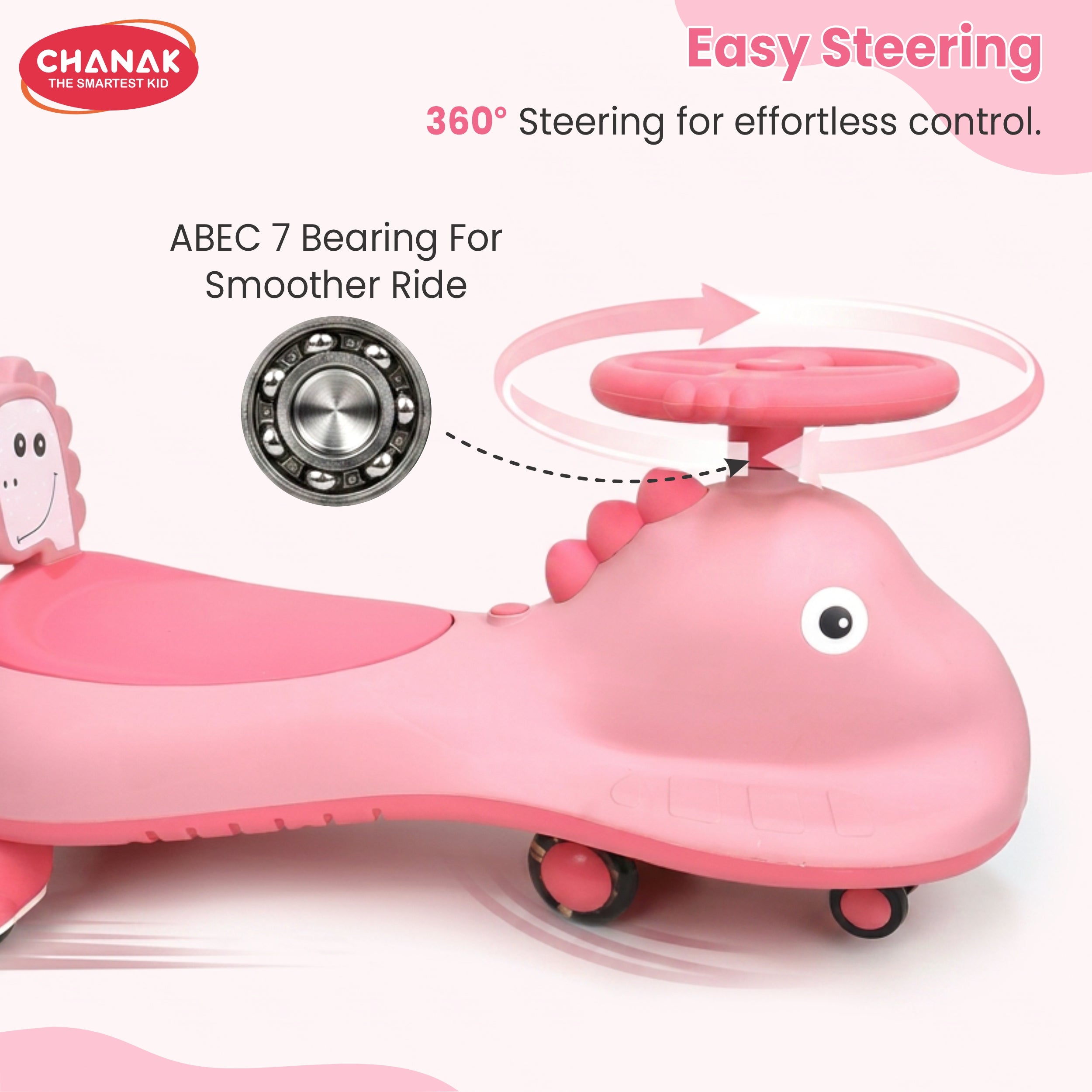 Chanak Go Glider Swing Car With Lights and Music For 3+ Years Kids. chanak