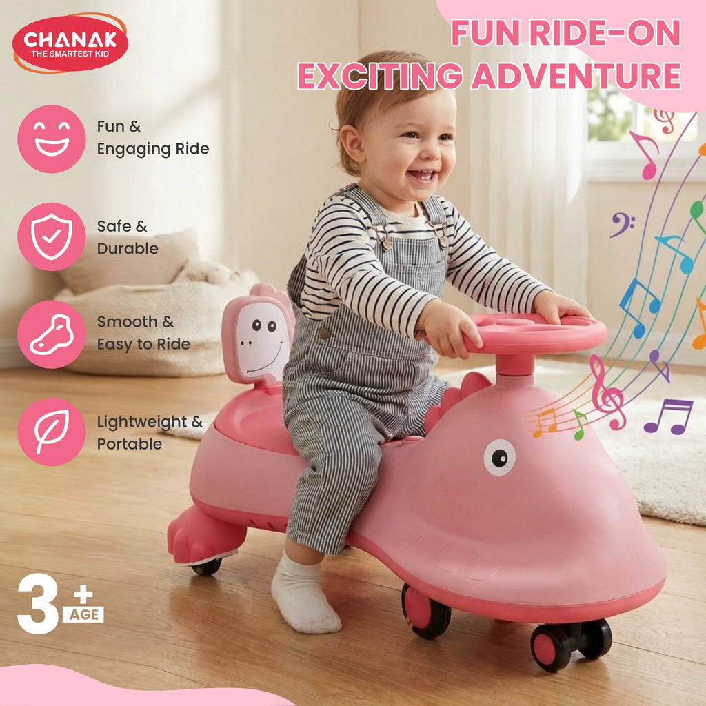 Chanak Go Glider Swing Car With Lights and Music For 3+ Years Kids. chanak