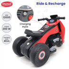 Chanak Electric Kids Bike, 6V Rechargeable Battery Electric Ride-On Toy Bike, Electric Bike for Kids with Three Wheel, Wide Tires & Handlebar Control, Kids Scooter for Girls & Boys 3+ (Red)