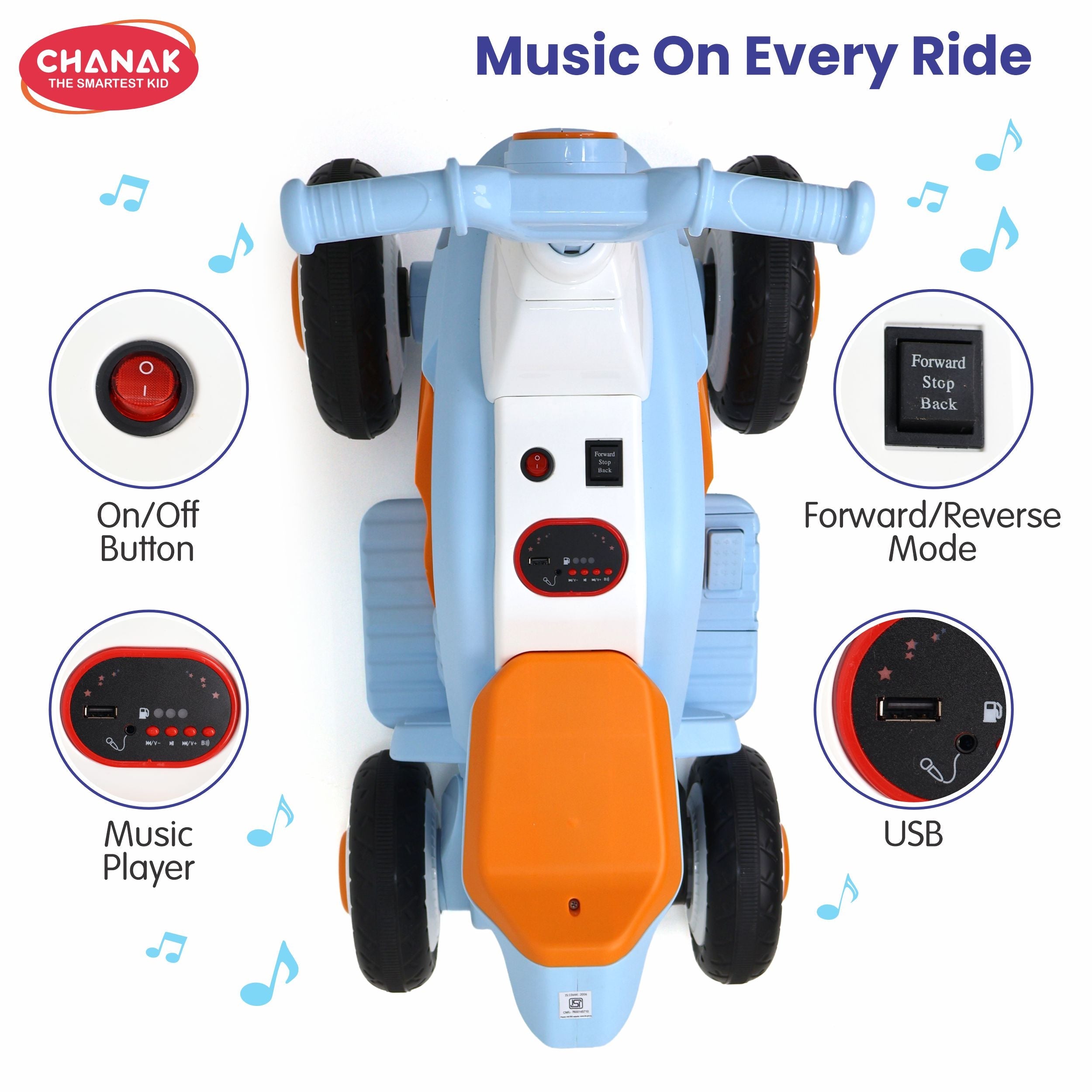 Giggle Wheels-White chanak