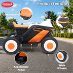 Chanak Electric ATV Quad Bike for Kids 3+ Years | 4-Wheel Ride-On with Music, LED Lights & Rechargeable Battery – BIS Approved(Black)