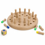 Chanak Memory Chess Game for Kids with 24 Coloured Pegs & 1 Dice, Memory Match Stick Chess, Educational Block Board Games, Multiplayer Brain Puzzle Game for Boys & Girls 3Y+, BIS Approved