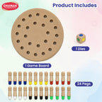 Chanak Memory Chess Game for Kids with 24 Coloured Pegs & 1 Dice, Memory Match Stick Chess, Educational Block Board Games, Multiplayer Brain Puzzle Game for Boys & Girls 3Y+, BIS Approved