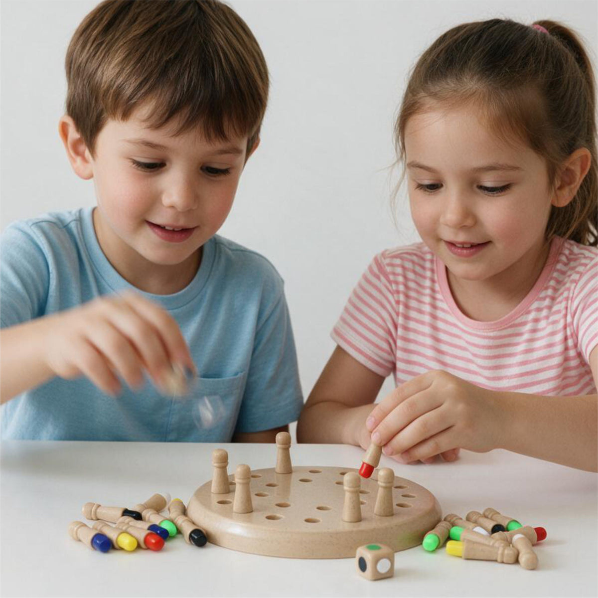 Chanak Memory Chess Board Game for Kids 3+ Years | 24 Coloured Pegs, Multiplayer Brain Puzzle – BIS Approved