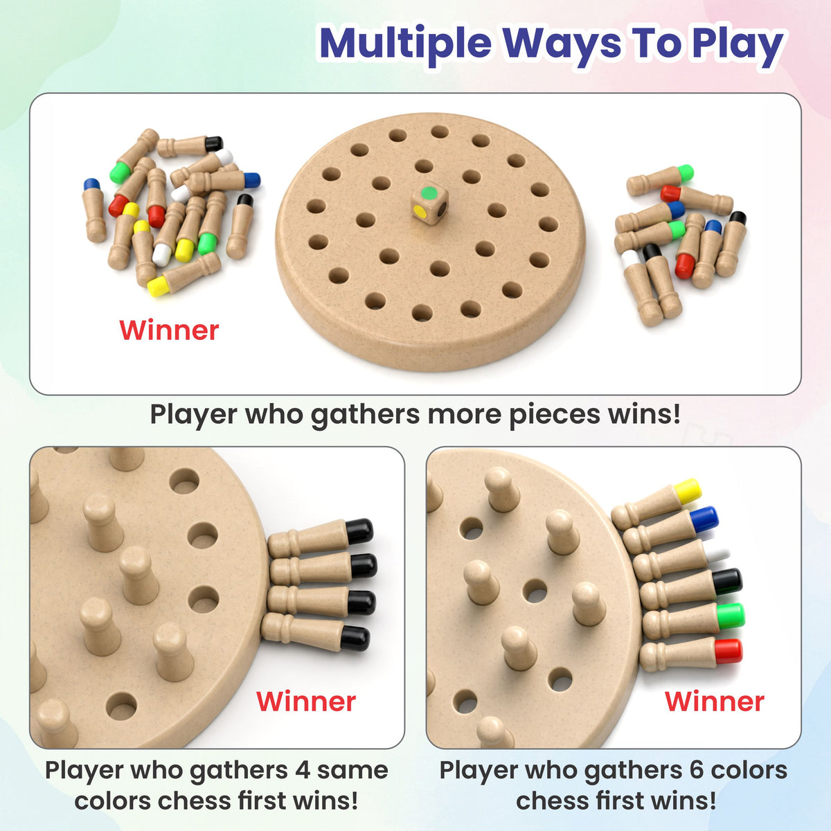 Chanak Memory Chess Board Game for Kids 3+ Years | 24 Coloured Pegs, Multiplayer Brain Puzzle – BIS Approved