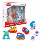 Chanak Baby Rattle Set for 3-12 Months | 6 Pcs Non-Toxic BPA Free Sensory Toy – BIS Approved