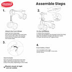 Chanak Push Ride On Bikes for Kids Non-Slip Grip Balance Bike Ride Toy Manual Push Bike with Music & Light, Smooth Wheels, Lightweight Frame, Storage Basket, Toy Vehicle for Boys & Girls