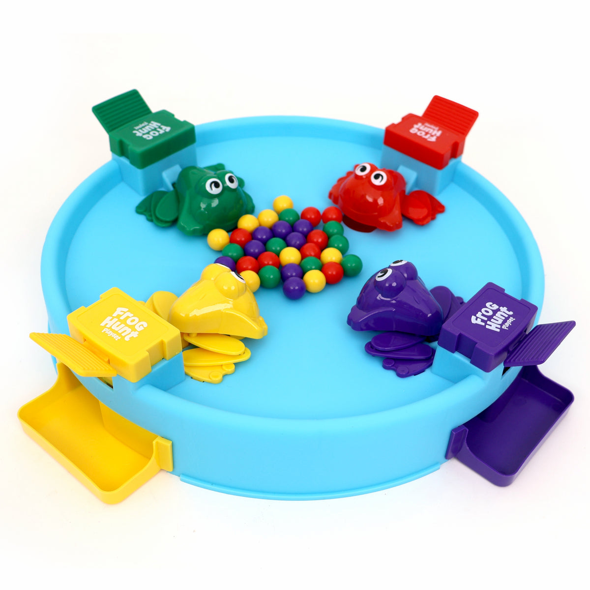 Chanak Hungry Frog Game for Kids 4+ Years | Press & Catch Frog Eating Beans Game with 16 Balls – BIS Approved (Blue)