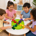 Chanak Hungry Frog Game for Kids 4+ Years | Press & Catch Frog Eating Beans Game with 32 Balls – BIS Approved(Green)