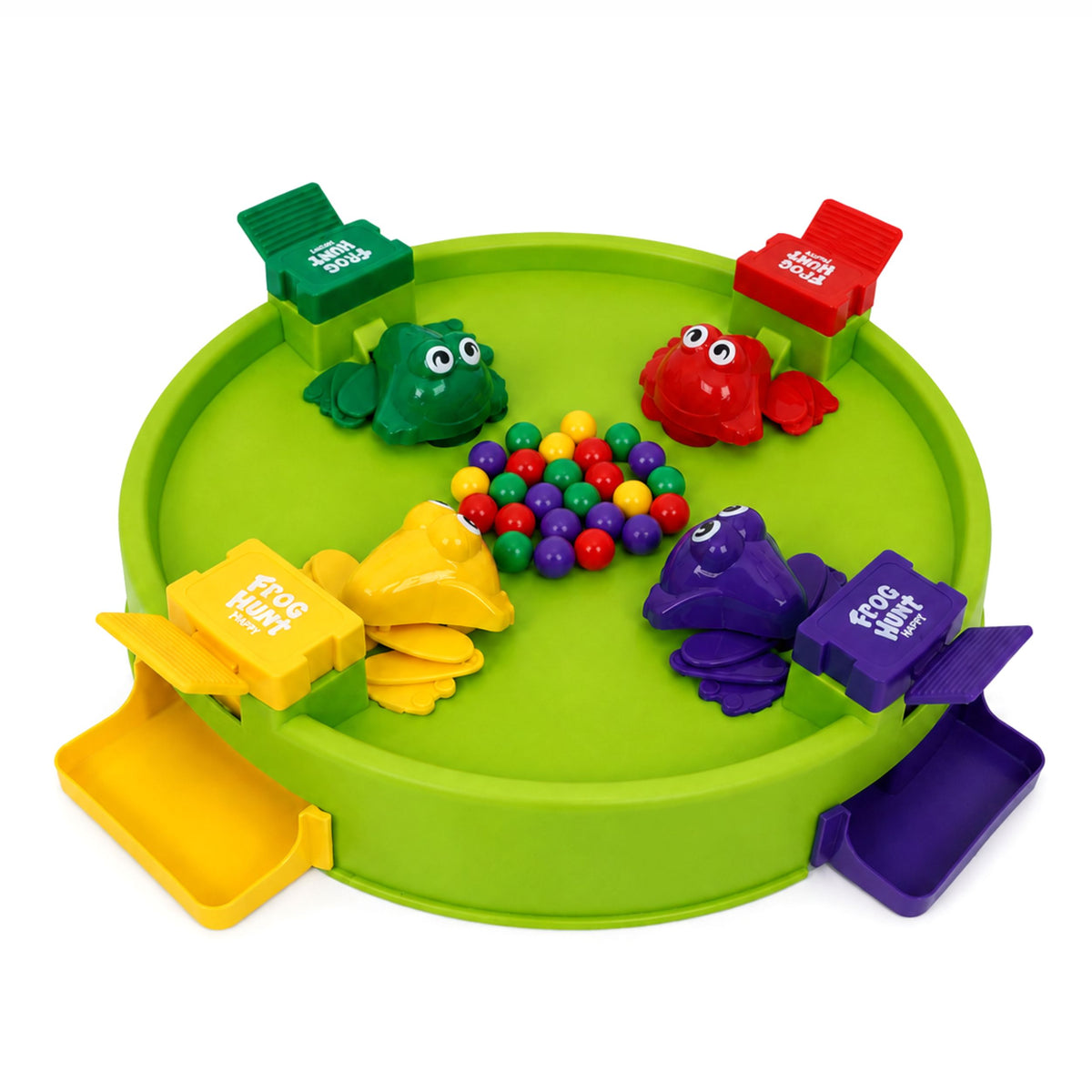 Chanak Hungry Frog Game for Kids 4+ Years | Press & Catch Frog Eating Beans Game with 32 Balls – BIS Approved(Green)
