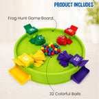 Chanak Hungry Frog Game for Kids 4+ Years | Press & Catch Frog Eating Beans Game with 32 Balls – BIS Approved(Green)