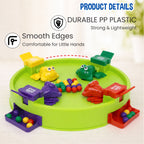 Chanak Hungry Frog Game for Kids 4+ Years | Press & Catch Frog Eating Beans Game with 32 Balls – BIS Approved(Green)