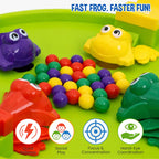 Chanak Hungry Frog Game for Kids 4+ Years | Press & Catch Frog Eating Beans Game with 32 Balls – BIS Approved(Green)