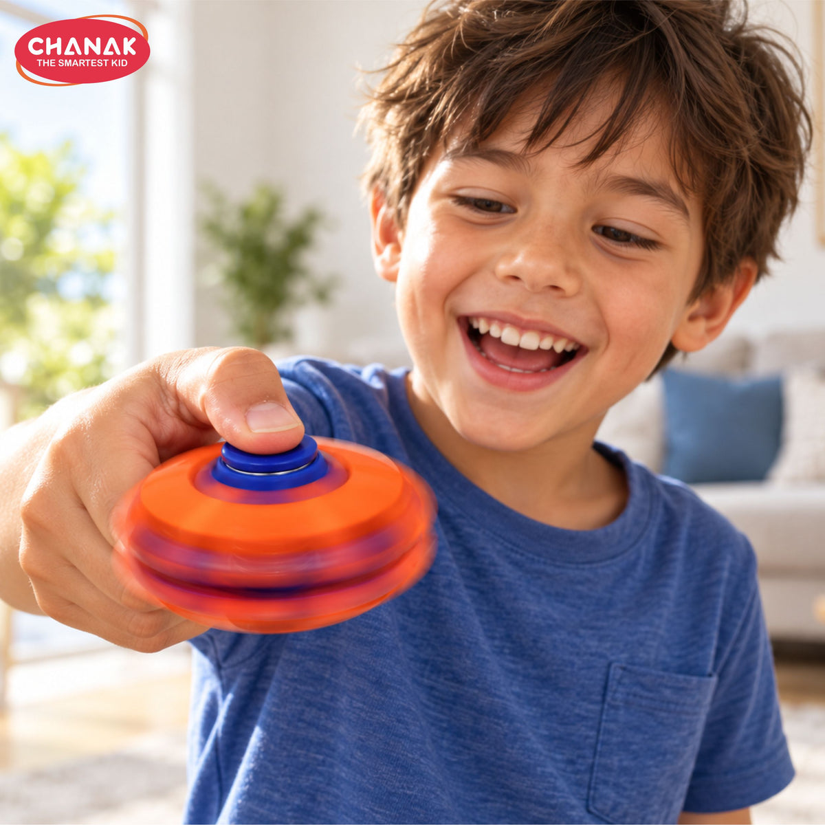 Chanak 2-in-1 Fidget Spinner Ball for Kids & Adults | Press & Transform 360° Stress Relief Toy – BIS Approved (Pack of 2)