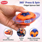 Chanak 2-in-1 Fidget Spinner Ball for Kids & Adults | Press & Transform 360° Stress Relief Toy – BIS Approved (Pack of 2)