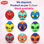 Chanak 2-in-1 Fidget Spinner Ball for Kids & Adults | Press & Transform 360° Stress Relief Toy – BIS Approved (Pack of 2)
