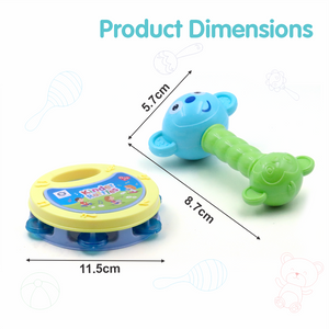 Chanak's Kinder Rattle for New Born Babies, Infants, Toddlers (2 PCS) Aditi Toys Pvt. Ltd.