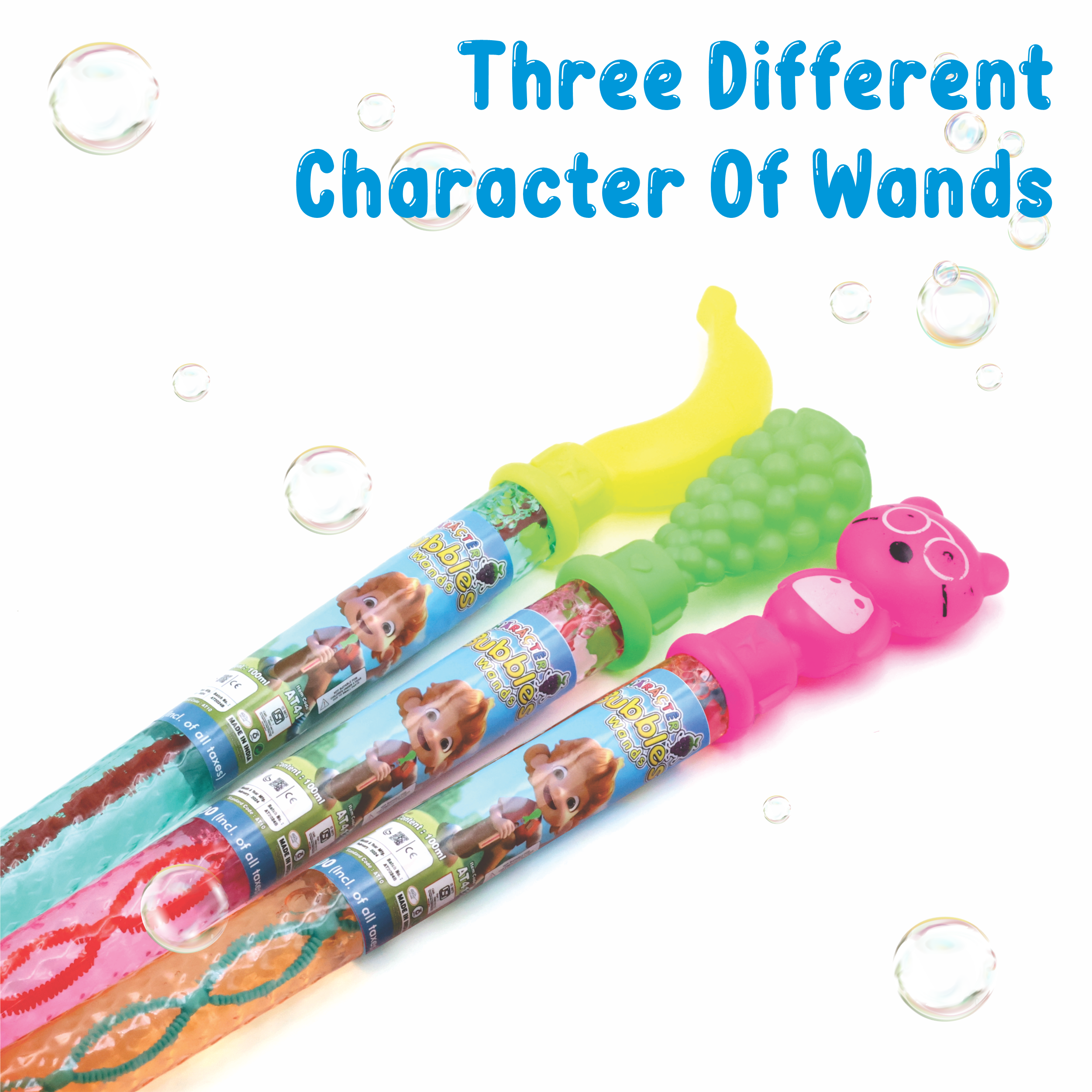 Character Bubbles Wands Pack of 6 chanak