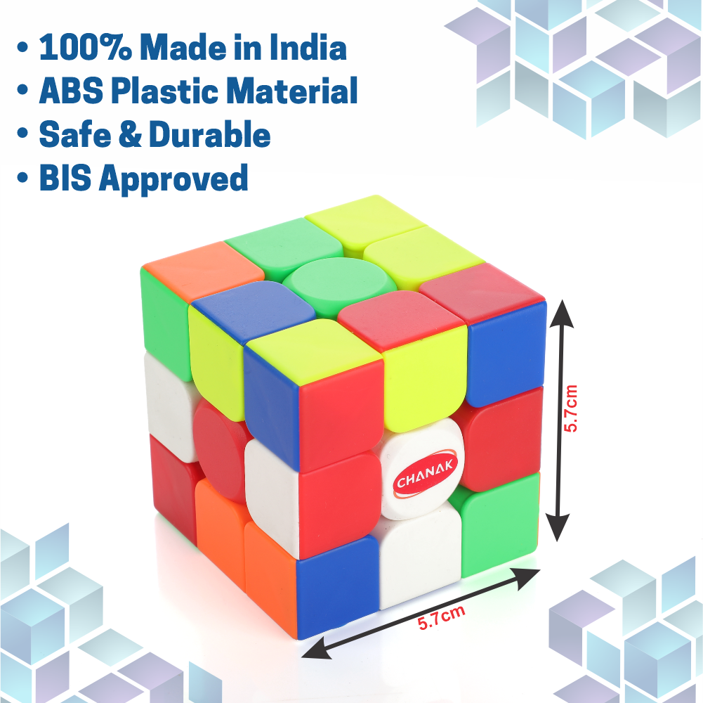 Chanak Cubestar 3x3 Highspeed Stickerless Cube Rubic Puzzle for Kids Aditi Toys Pvt. Ltd.