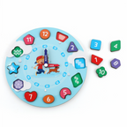 Learning Wooden Clock (Blue) chanak