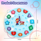 Learning Wooden Clock (Blue) chanak